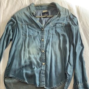 American Eagle denim boyfriend fit shirt